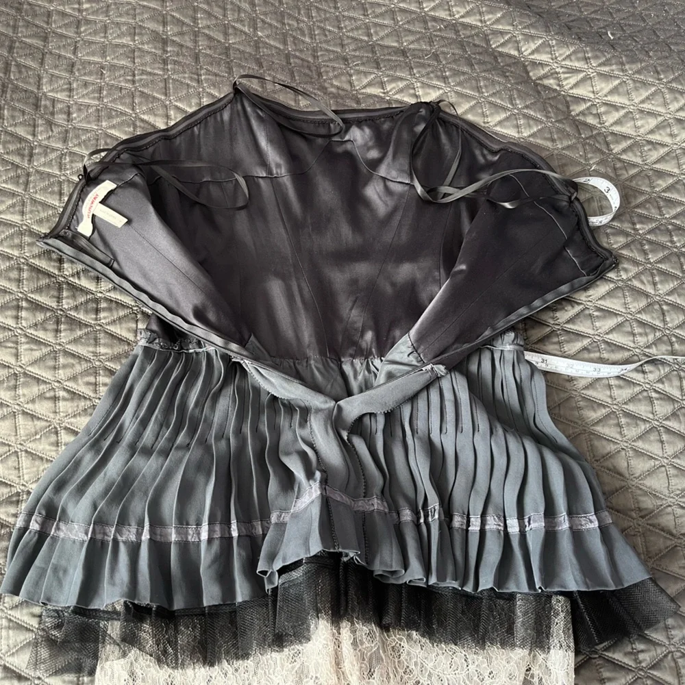 BCBGMAXAZRIA Runway corset pleated lace mini strapless dress - Picture 7 of 15